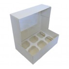 Caja 6 cupcakes blanca