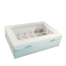 Caja 12 cupcakes blanca
