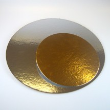 Set de 3 bases oro/plata 16 cm